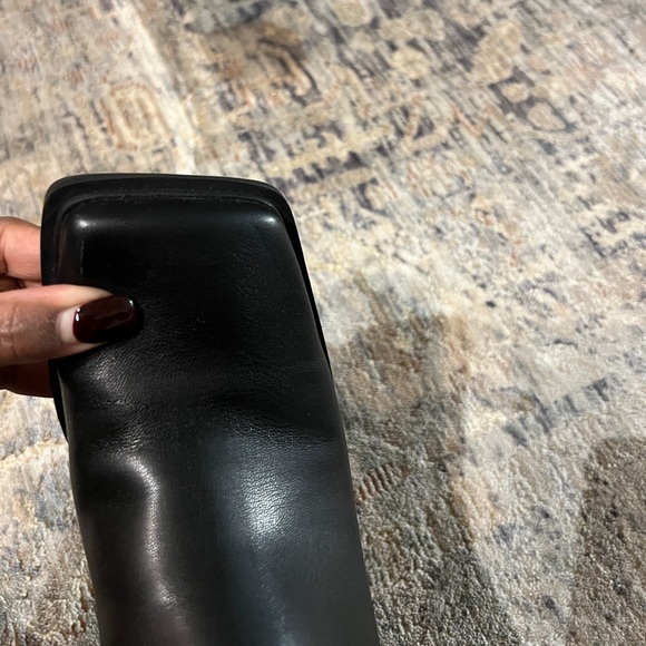 Circus by Sam Edelman Layla 2 Black Leather Square Toe Block Heel Boots - Picture 8 of 8